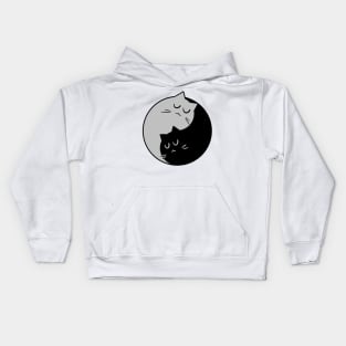 Yin Yang cats Kids Hoodie